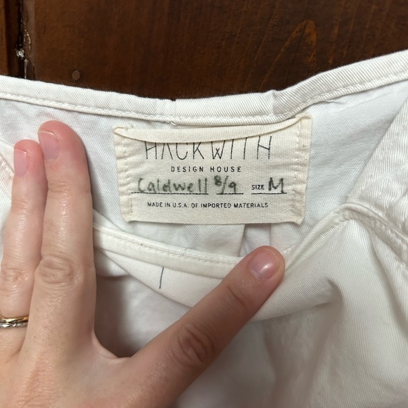 Hackwith Design House White Crop Top - Picture 3 of 4